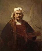 Rembrandt van rijn Self-Portrait with Tow Circles oil painting